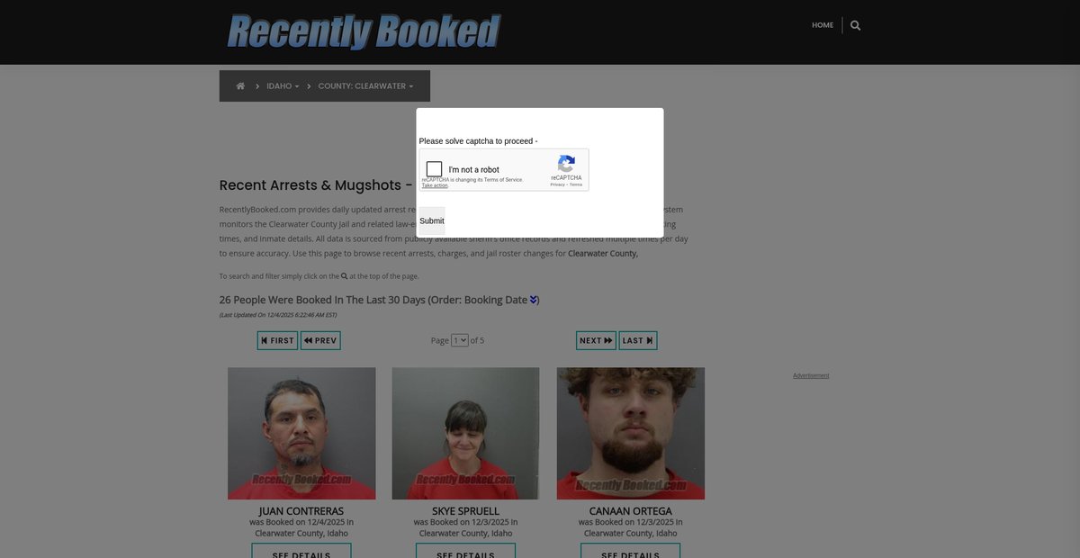 Preview of recentlybooked.com