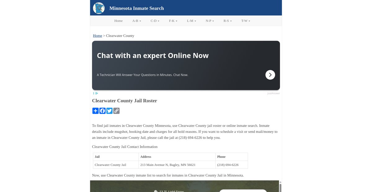 Preview of inmatesearchmn.org