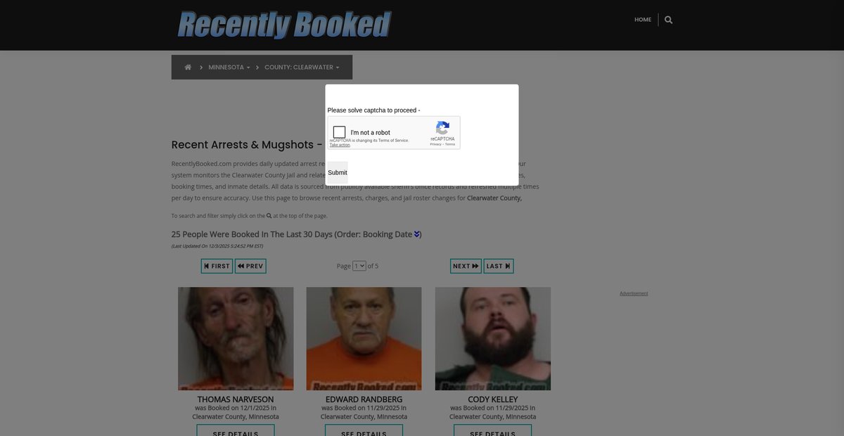 Preview of recentlybooked.com