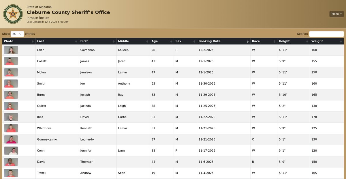 Preview of cleburnecountyso.org
