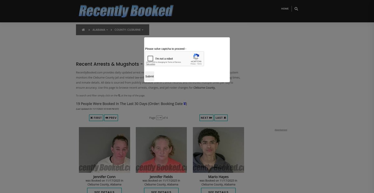 Preview of recentlybooked.com