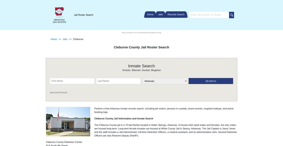 Preview of arkansasjailroster.com