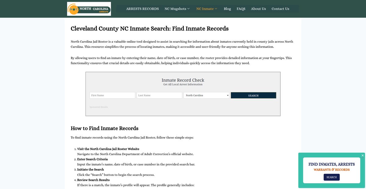 Preview of arrests-nc.org