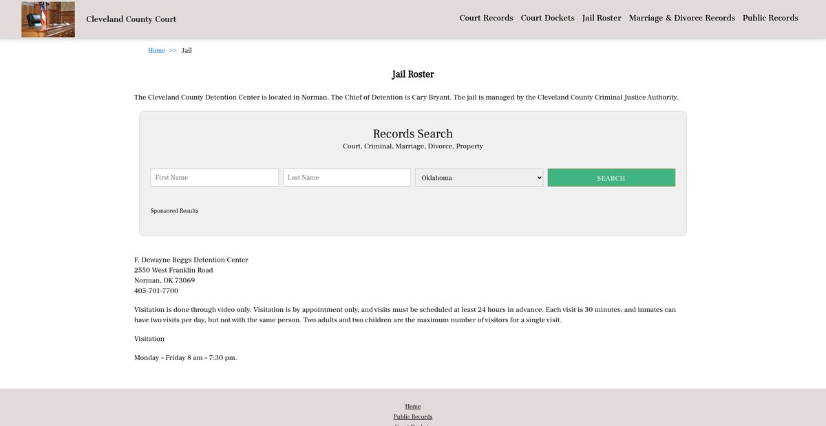 Preview of clevelandcountycourt.org