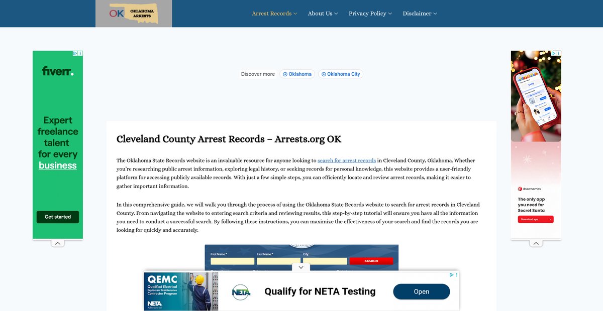 Preview of oklahoma-arrests.org