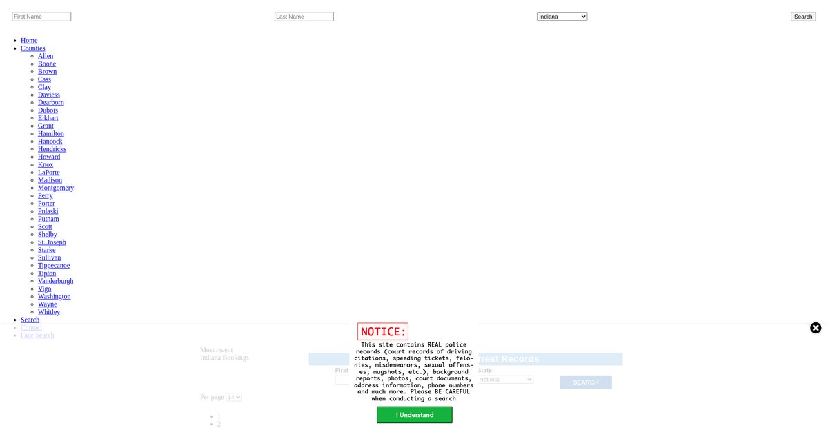 Preview of indiana.arrests.org