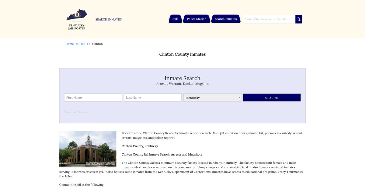 Preview of kentuckyjailroster.com