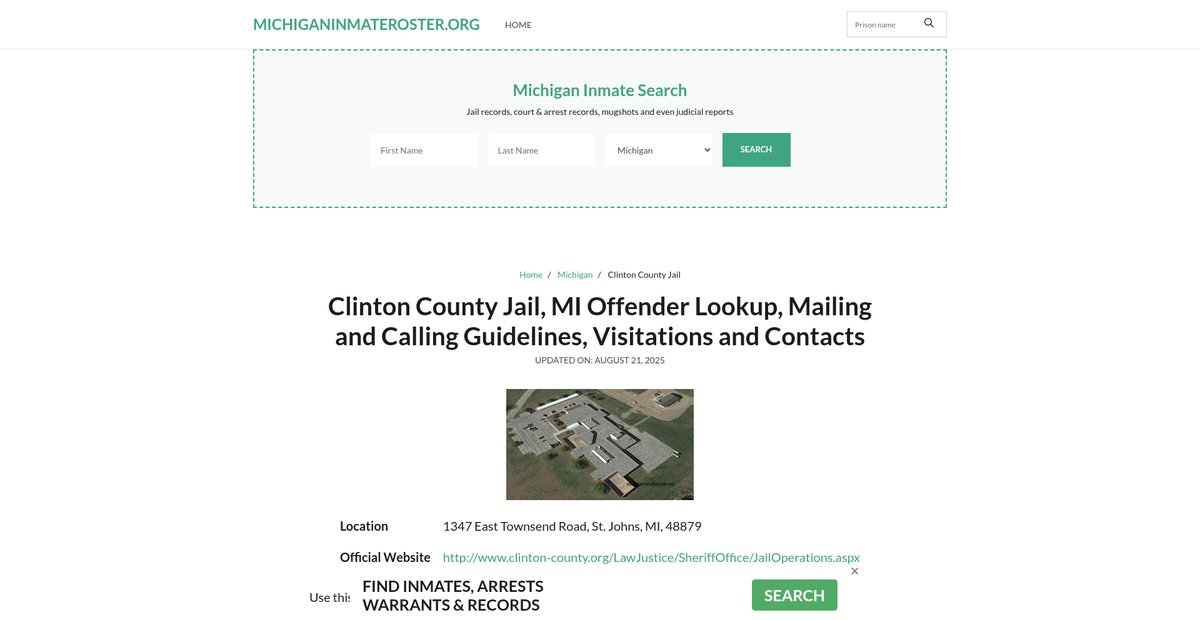 Preview of michiganinmateroster.org