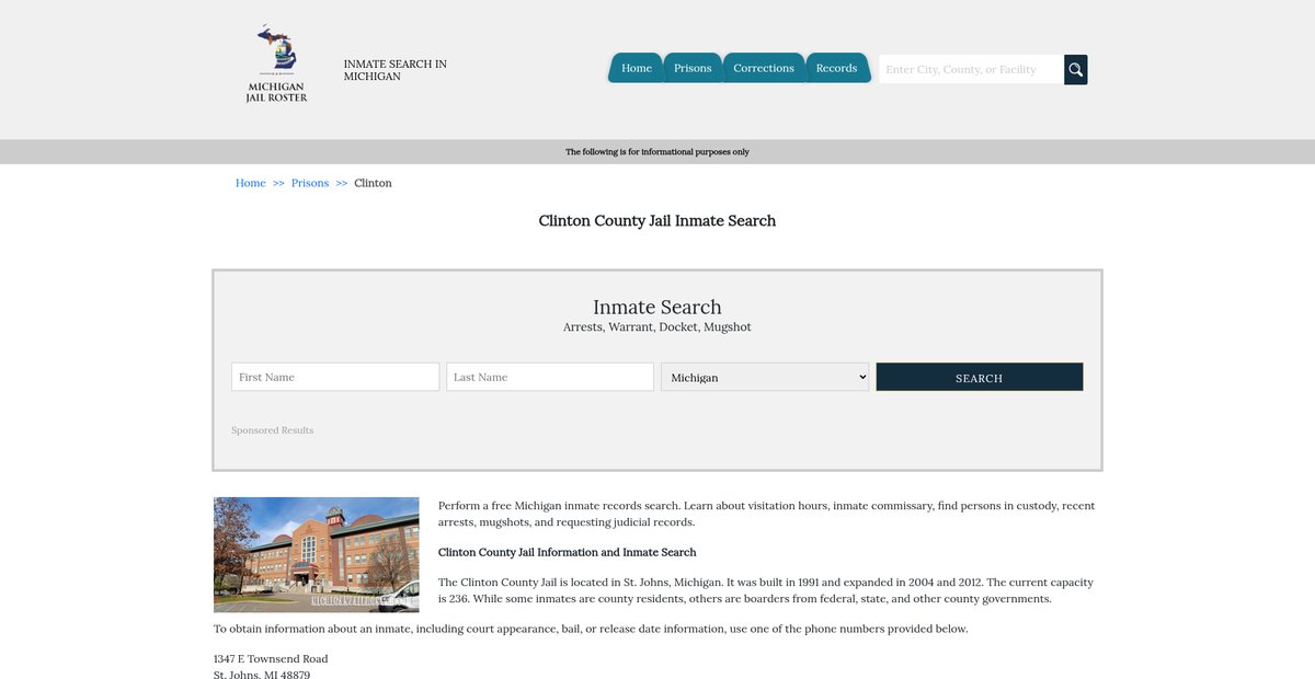 Preview of michiganjailroster.com
