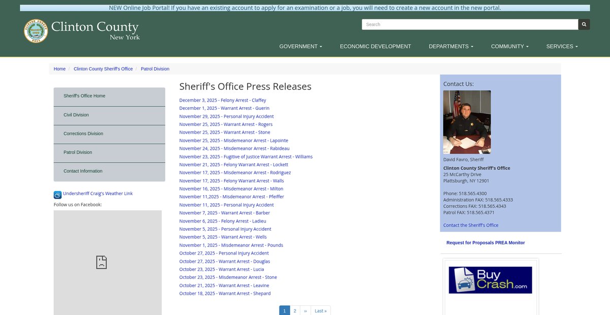 Preview of clintoncountyny.gov