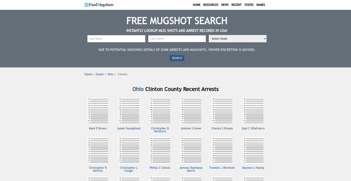 Preview of findmugshots.com