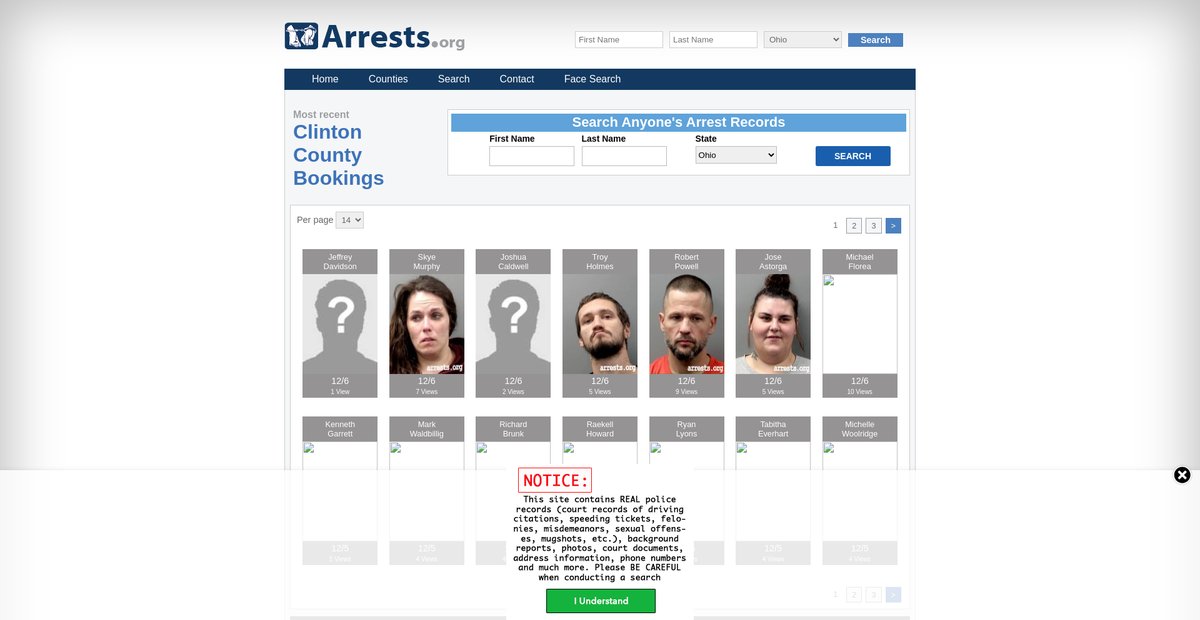 Preview of ohio.arrests.org
