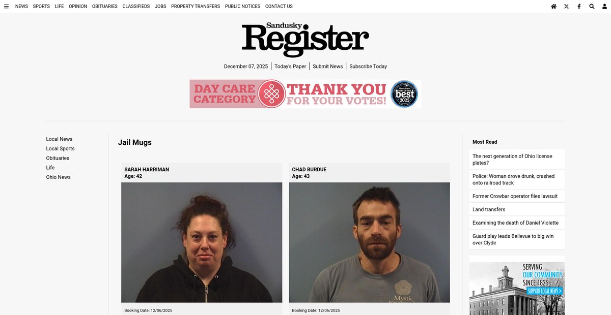 Preview of sanduskyregister.com