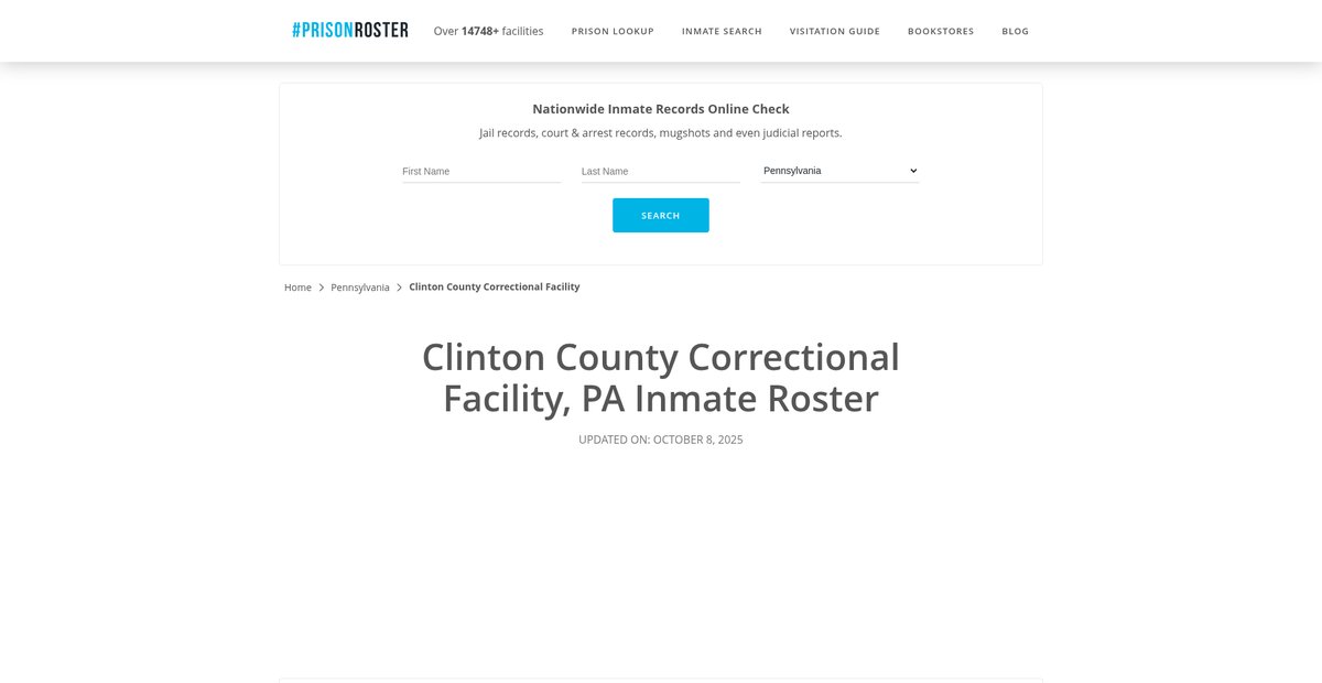 Preview of prisonroster.com