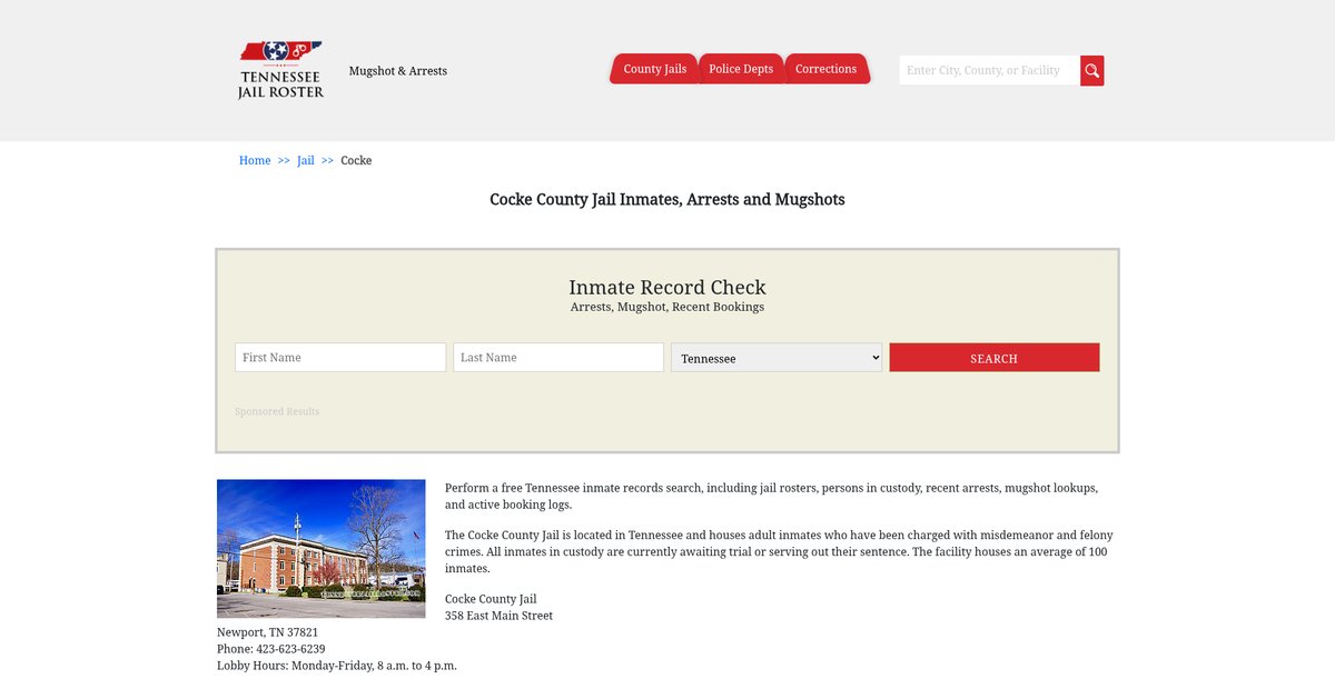 Preview of tennesseejailroster.com