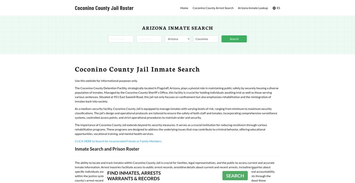 Preview of coconinocountyjail.org