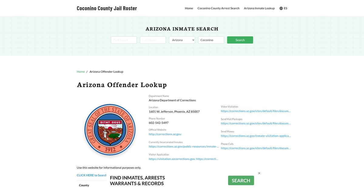Preview of coconinocountyjail.org