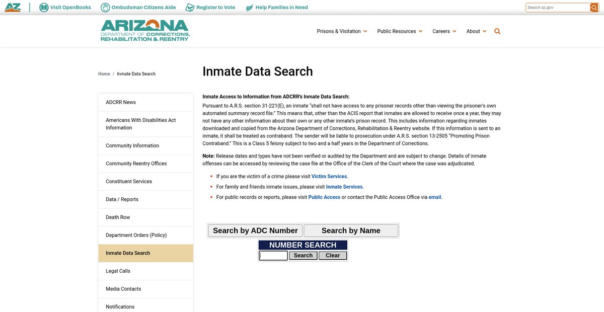 Preview of corrections.az.gov