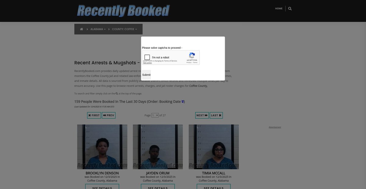 Preview of recentlybooked.com