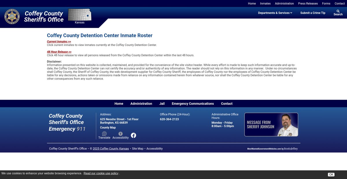 Preview of coffeycountysheriff.org