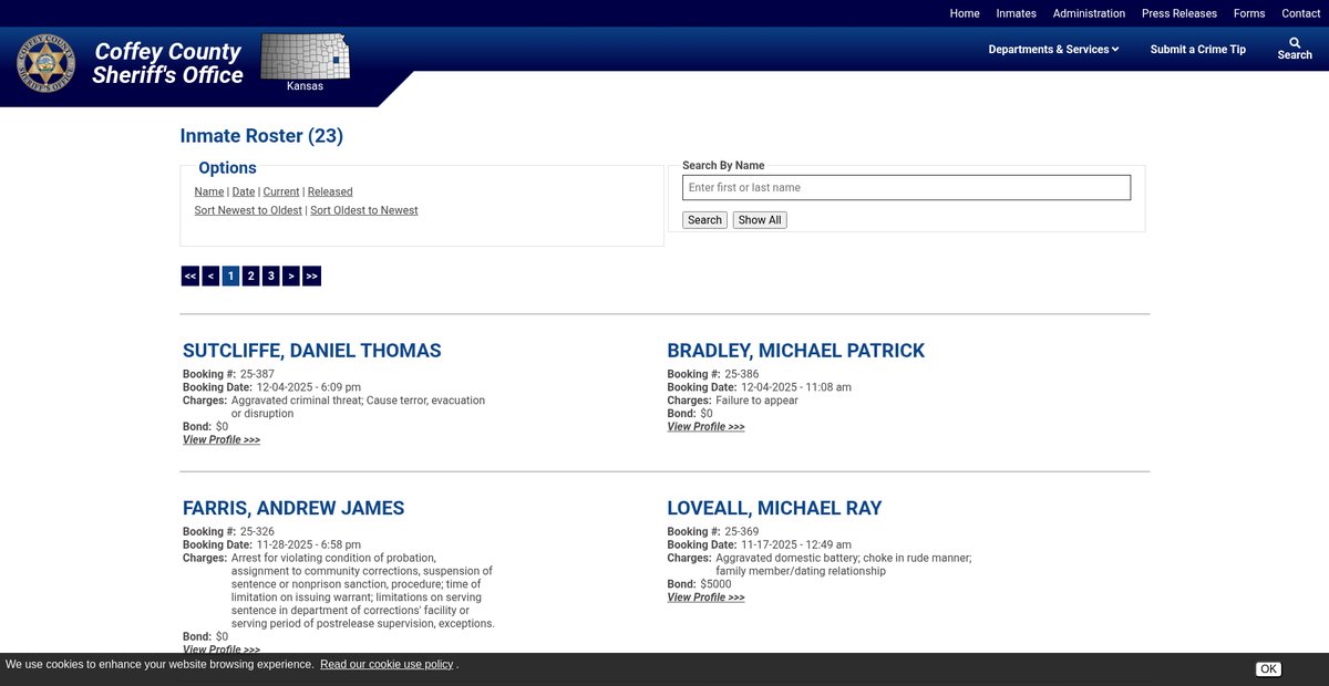 Preview of coffeycountysheriff.org