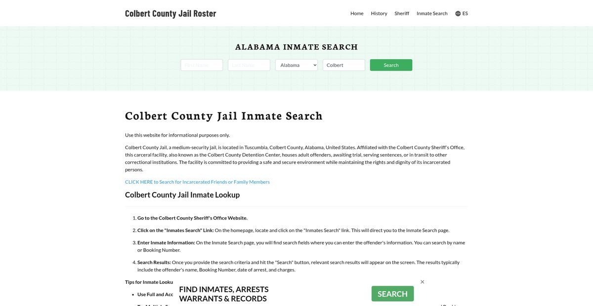 Preview of colbertcountyjail.org