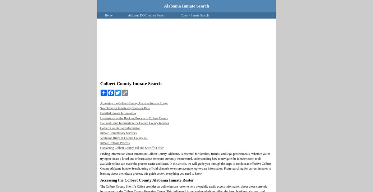 Preview of inmatesearchalabama.org