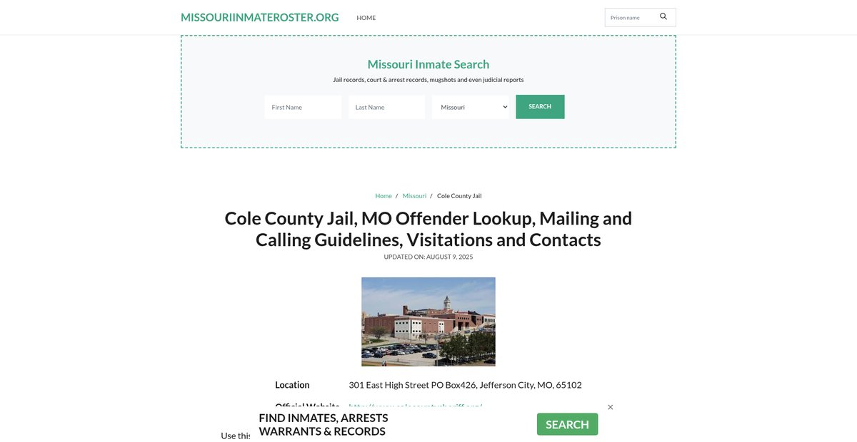 Preview of missouriinmateroster.org