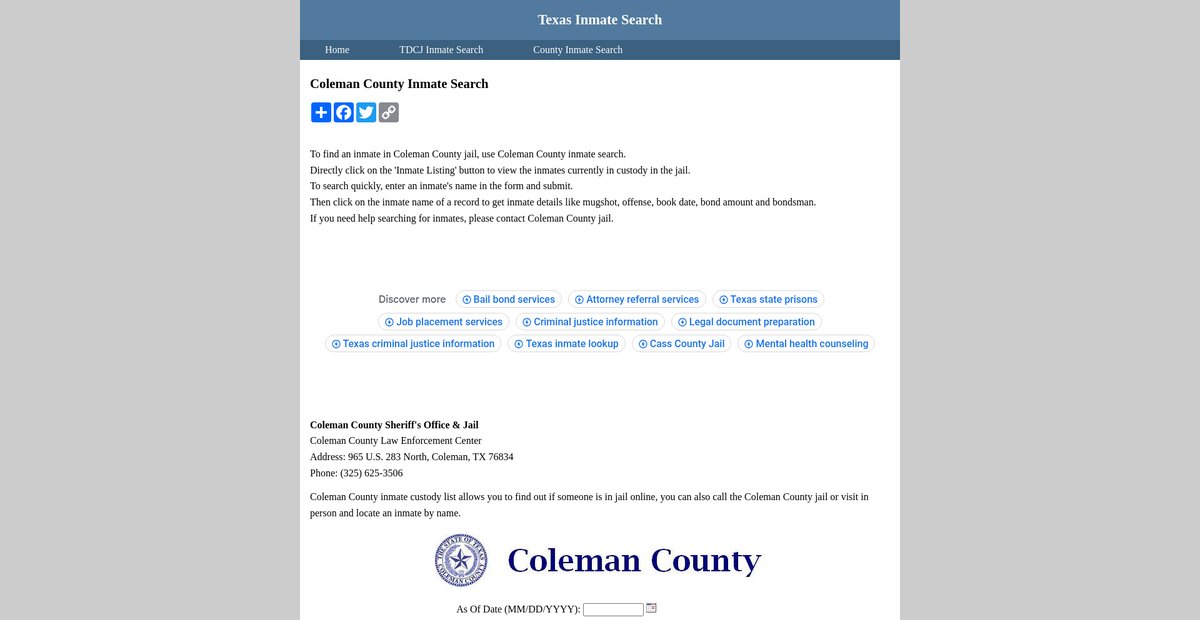 Preview of inmatesearchtexas.org