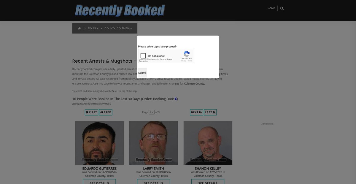 Preview of recentlybooked.com