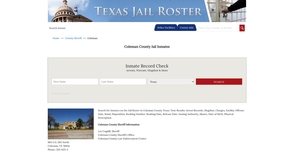 Preview of texasjailroster.com