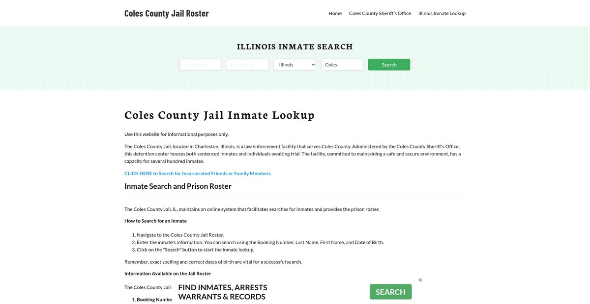Preview of colescountyjail.org