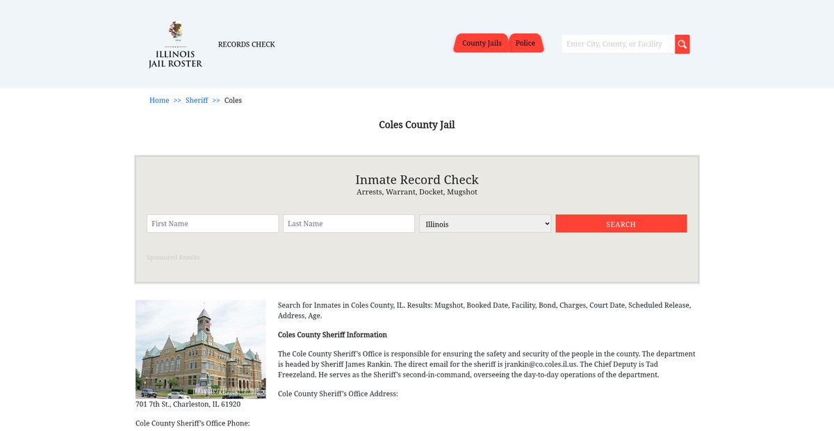 Preview of illinoisjailroster.com