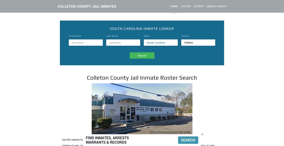 Preview of colletonjailroster.org