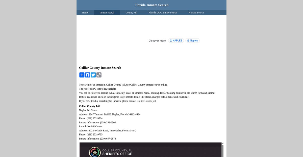 Preview of inmatesearchflorida.org