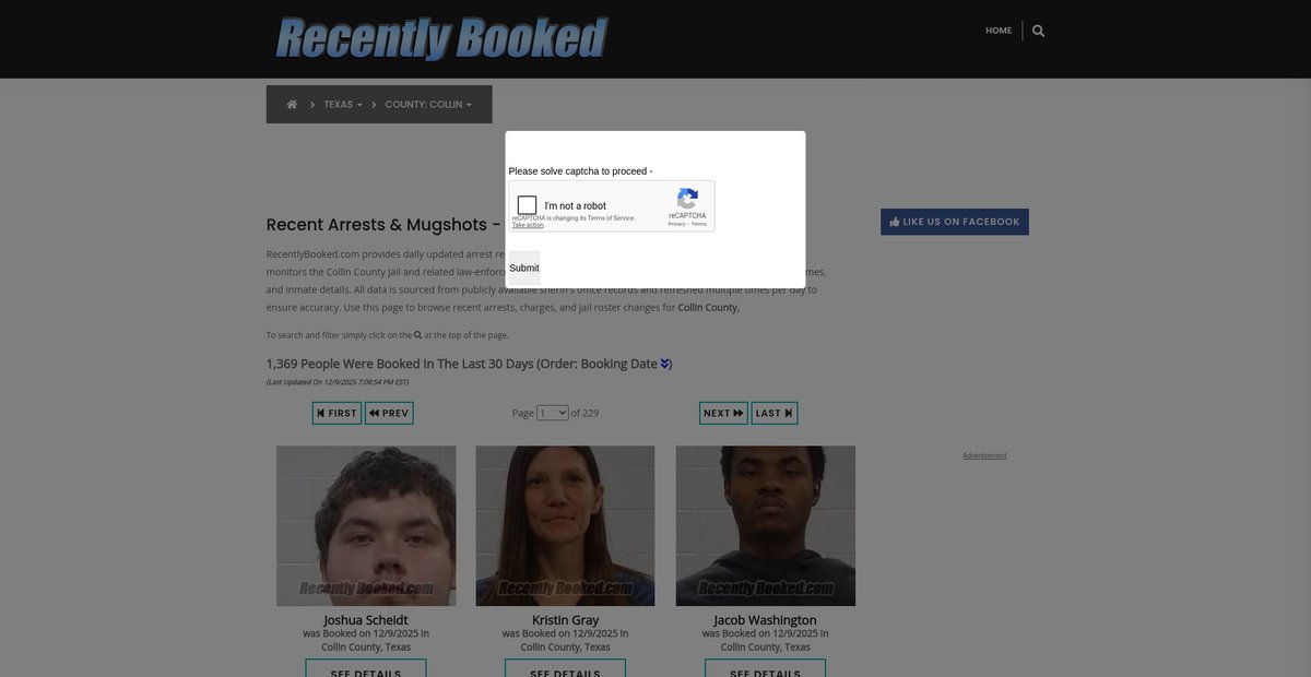 Preview of recentlybooked.com