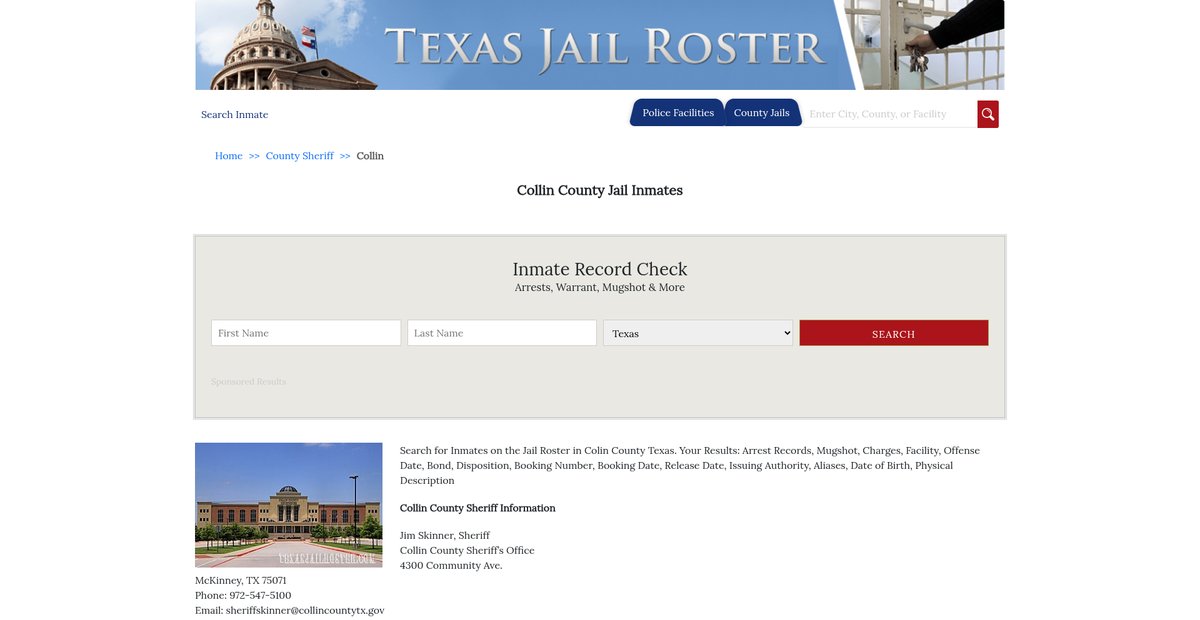Preview of texasjailroster.com