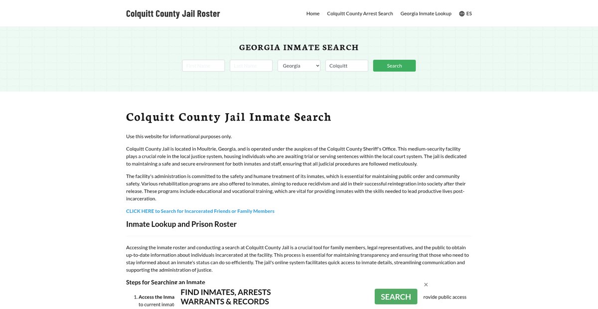 Preview of colquittcountyjail.org