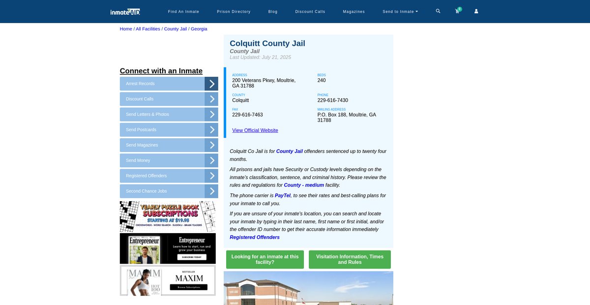 Preview of inmateaid.com