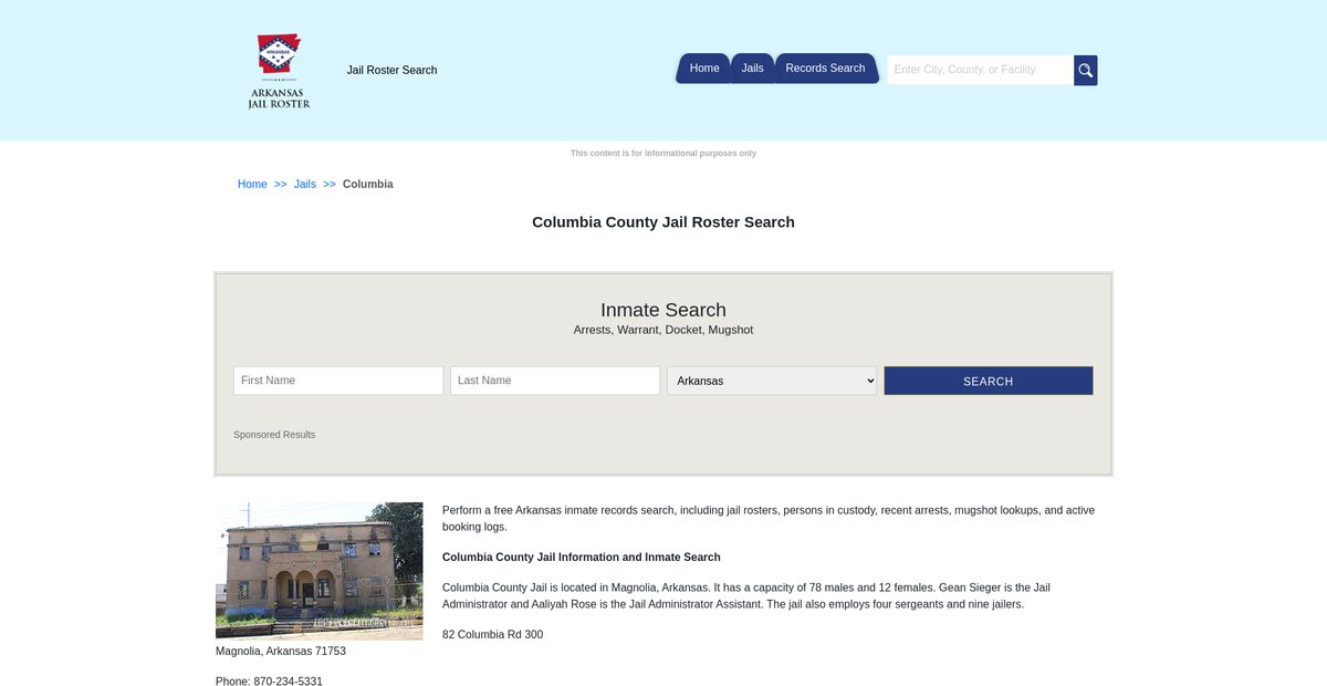 Preview of arkansasjailroster.com