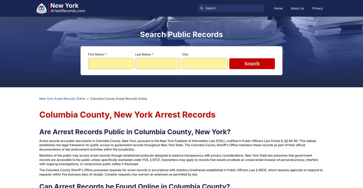 Preview of newyorkarrestrecords.com