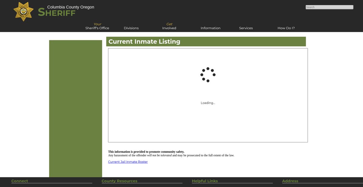 Preview of sheriff.columbiacountyor.gov