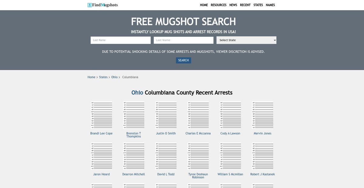 Preview of findmugshots.com