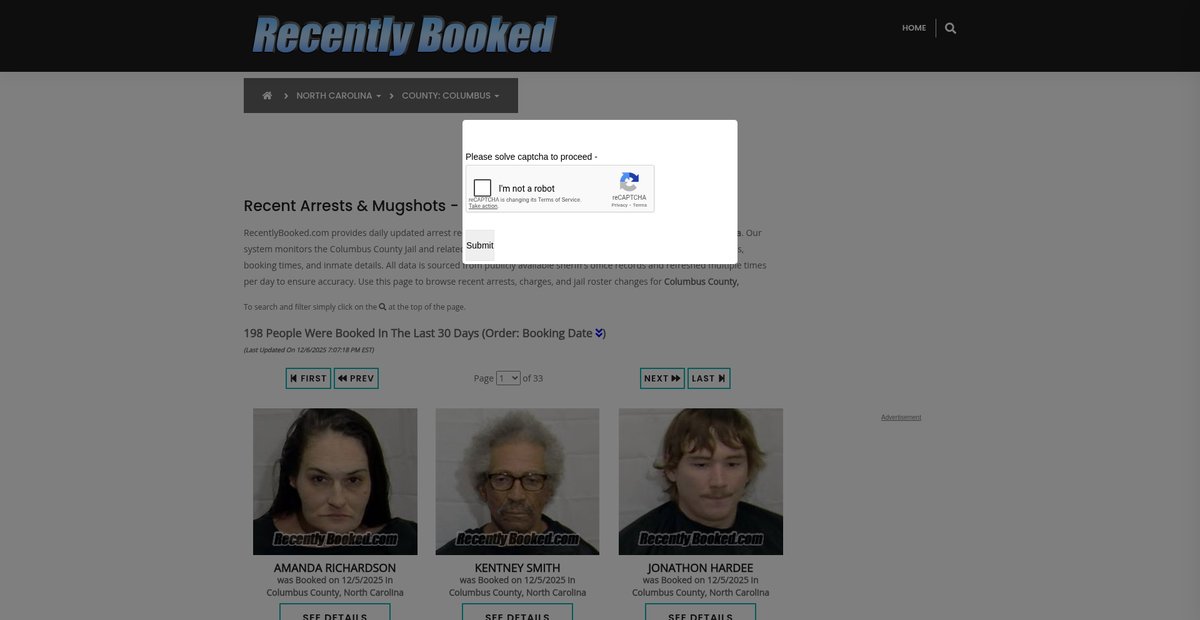 Preview of recentlybooked.com