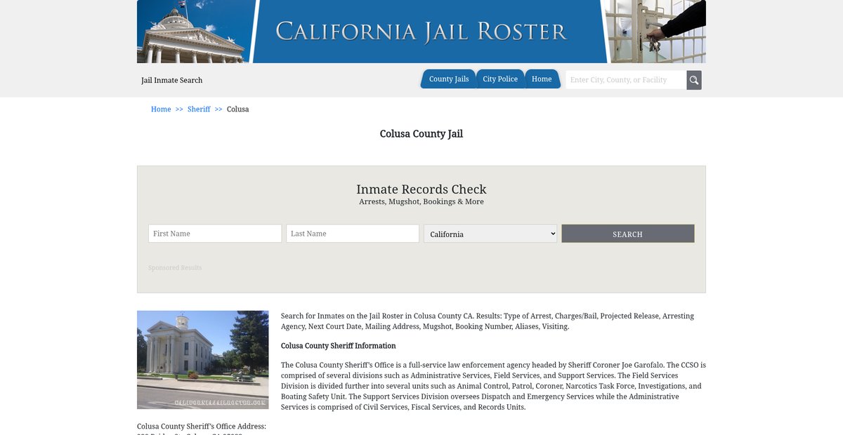 Preview of californiajailroster.com