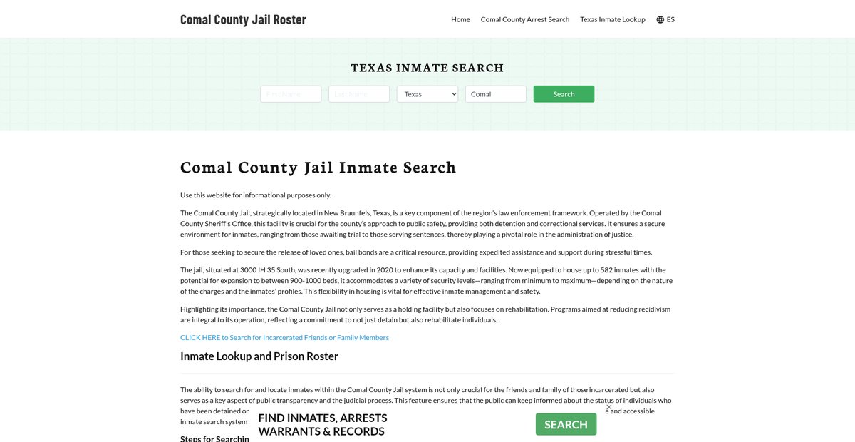 Preview of comalcountyjail.org