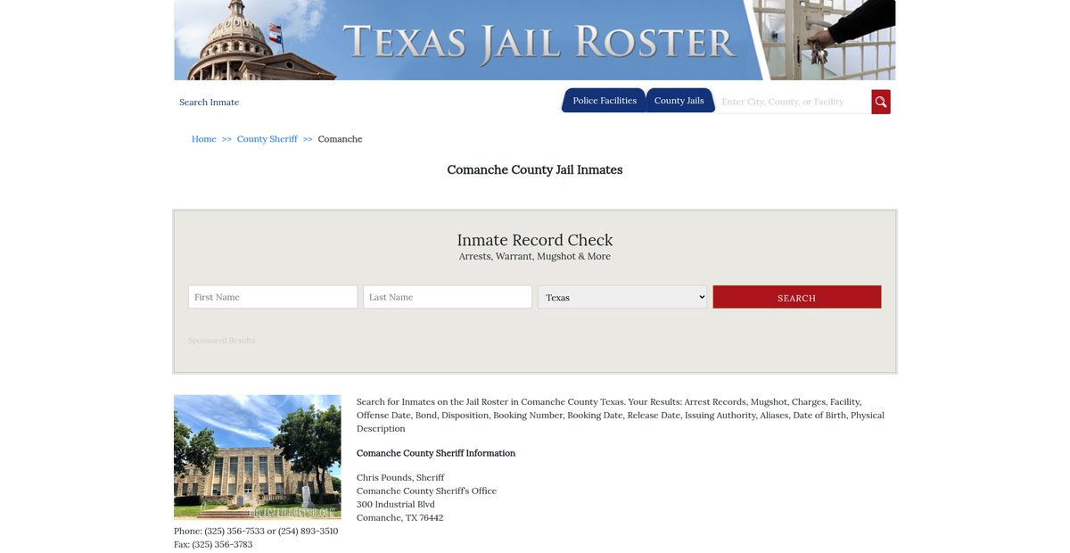 Preview of texasjailroster.com