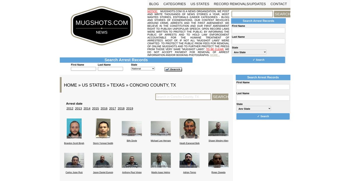 Preview of mugshots.com