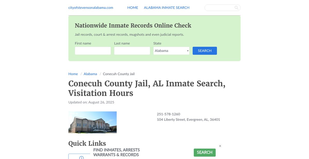 Preview of cityofstevensonalabama.com