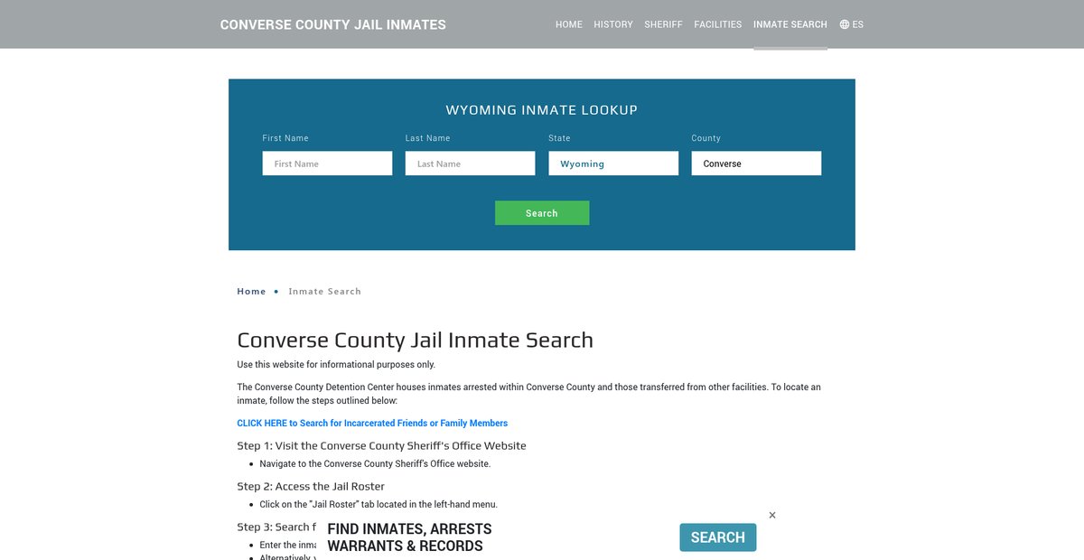 Preview of conversejailroster.org